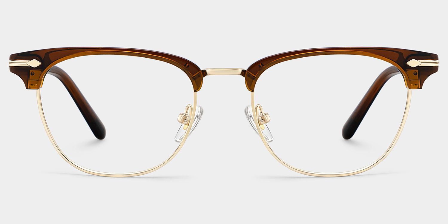 Capri Brown Browline Frame Glasses in Retro Style | ZEELOOL0