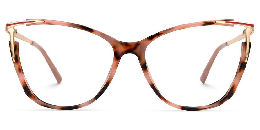 Yomary Pink-Tortoise Cat eye Glasses