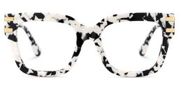 Lidia Cow Print Square Glasses0