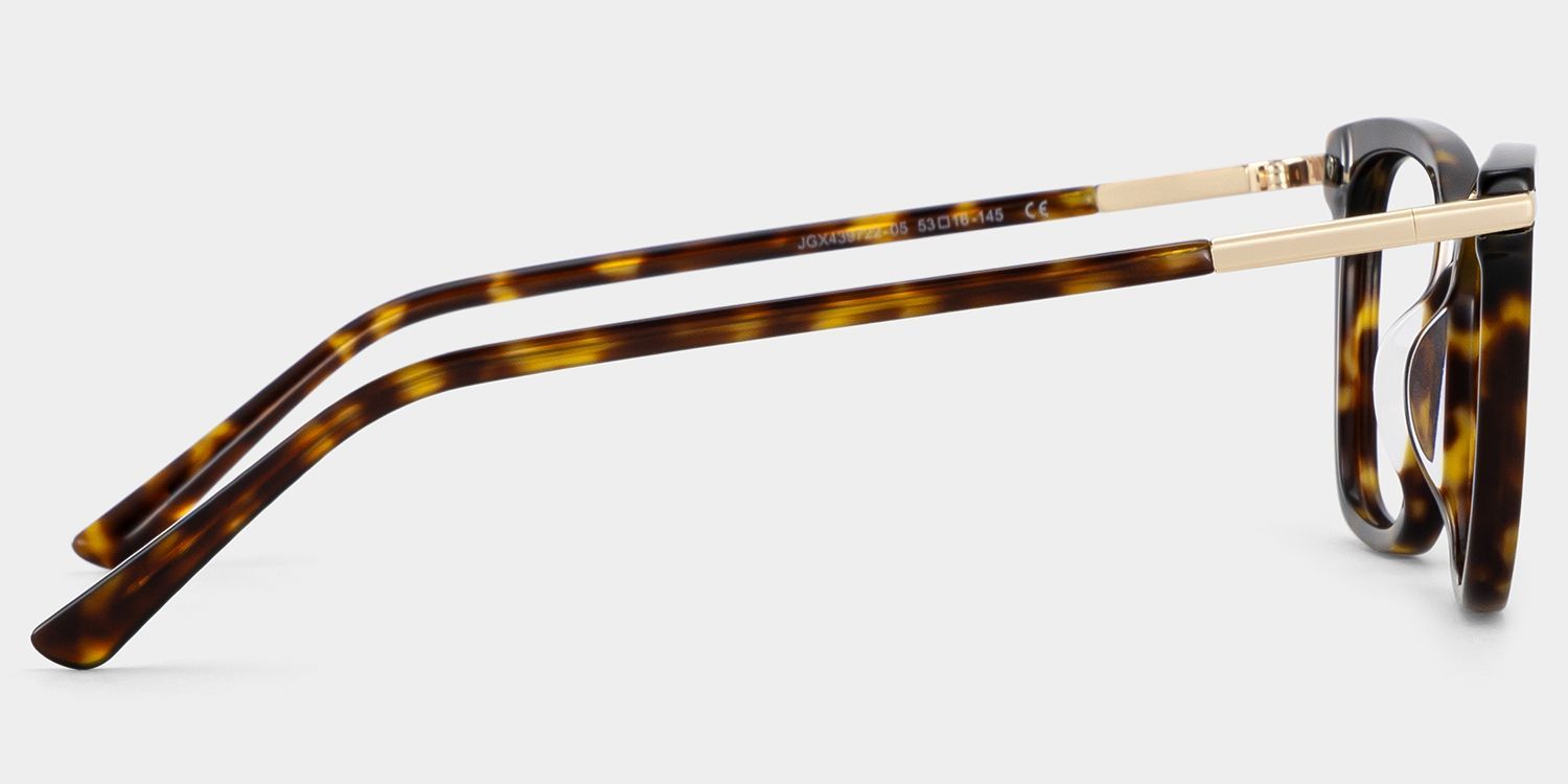 Eliot Tortoise Rectangle Mixed Frame Glasses for Women | ZEELOOL3