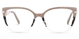 Margret Tortoise Khaki Cat eye Glasses0