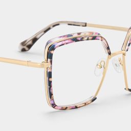 Cordaro Purple-Floral Square Glasses4