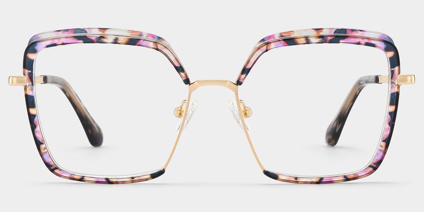 Cordaro Purple-Floral Square Glasses
