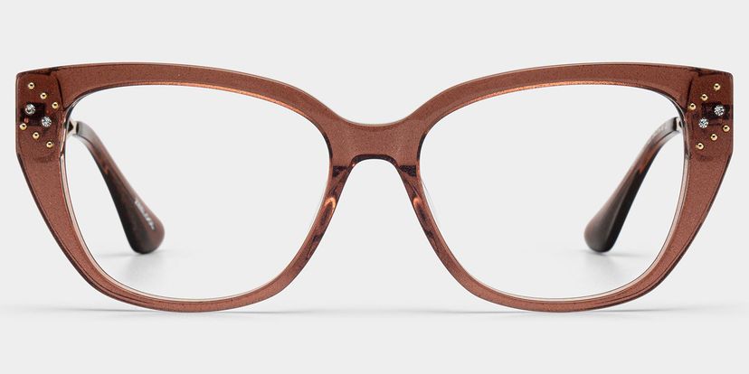Alma Brown Butterfly Glasses