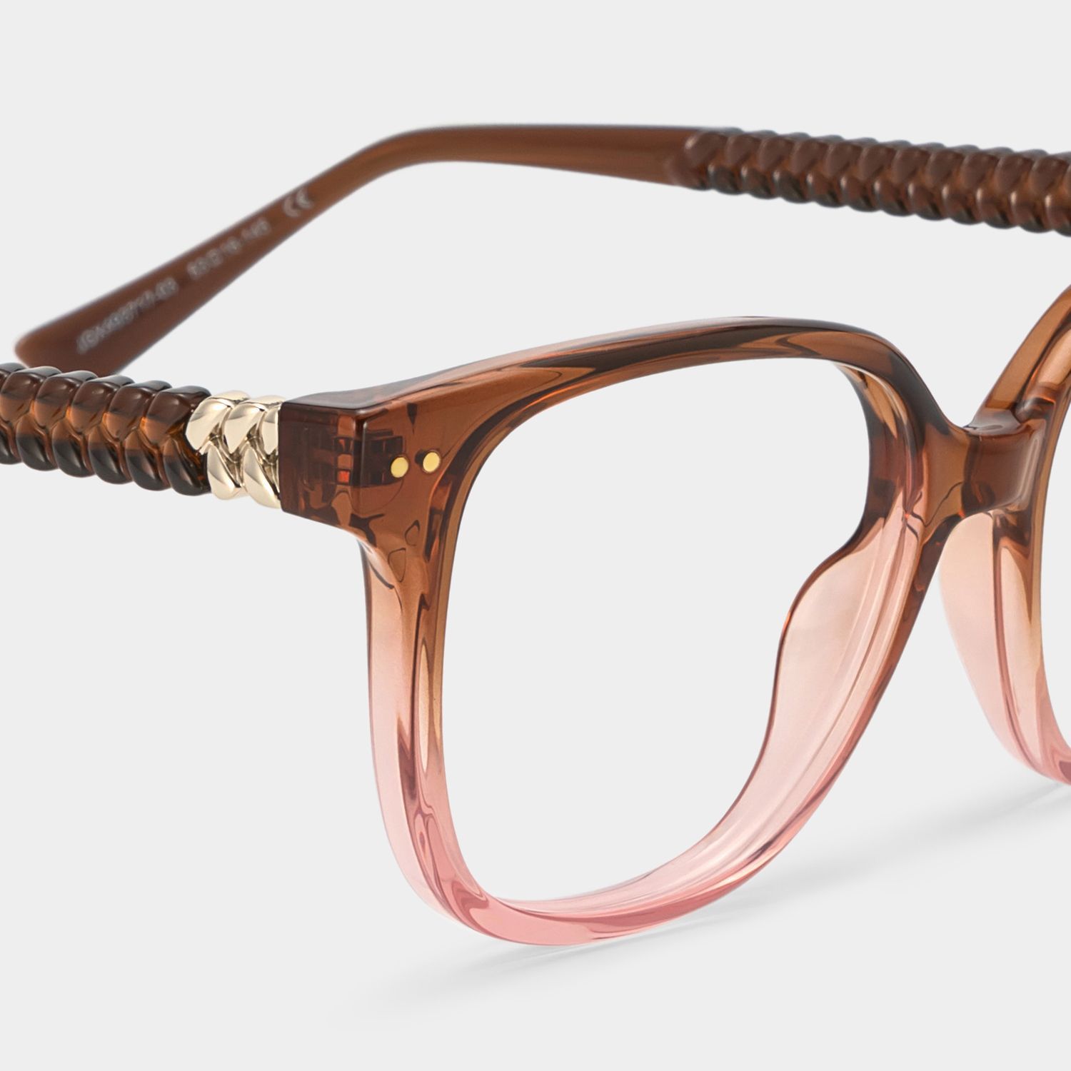 Clara Amber Cat Eye Two-tone Frame Glasses for Women | ZEELOOL4