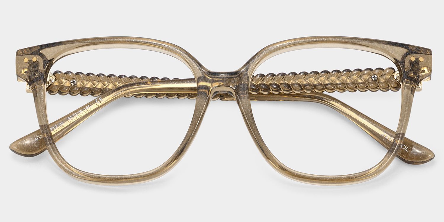 Clara Translucent Brown Cat Eye Glasses — Elegant Style | ZEELOOL1