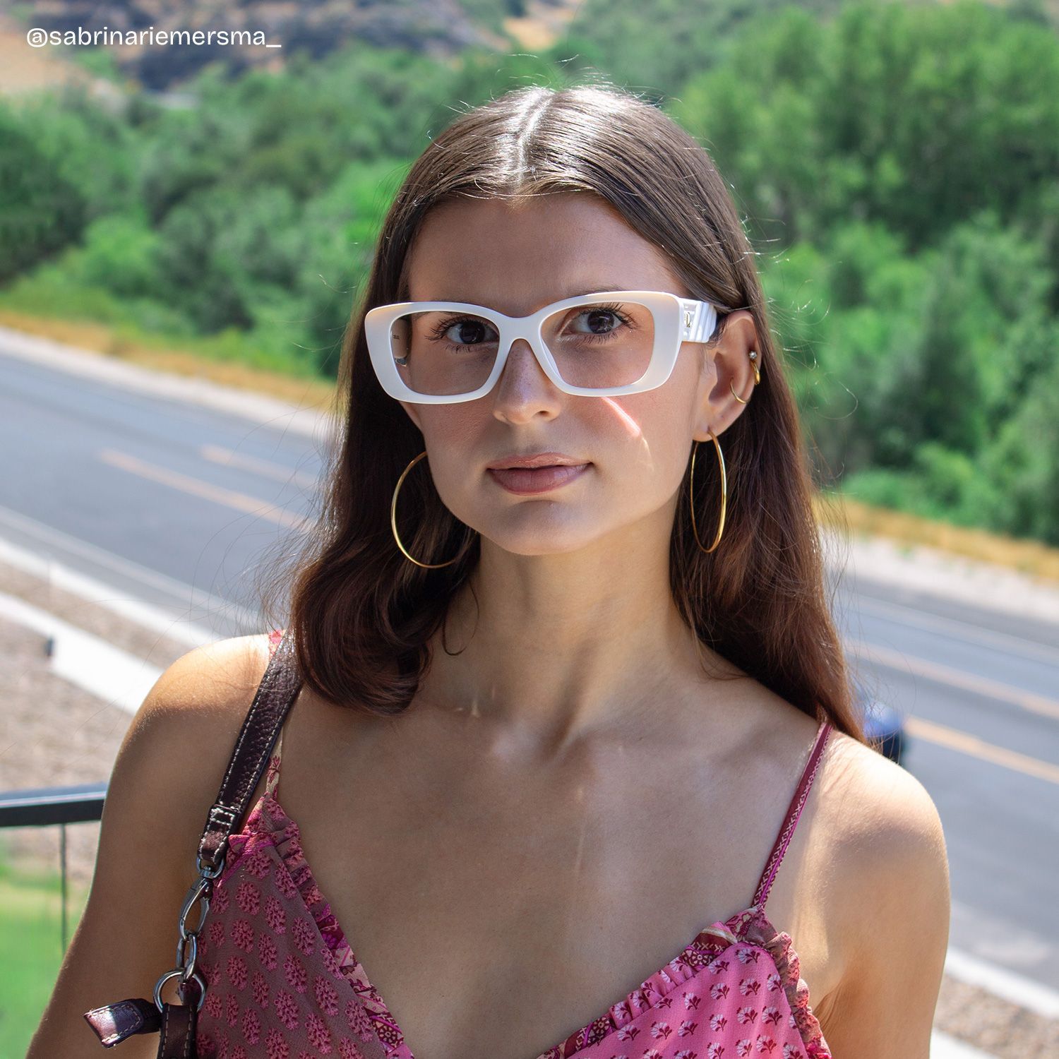 Hannah White Rectangle Frame Eyeglasses | ZEELOOL6