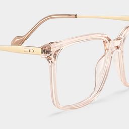 Zeyna Beige Square Glasses4