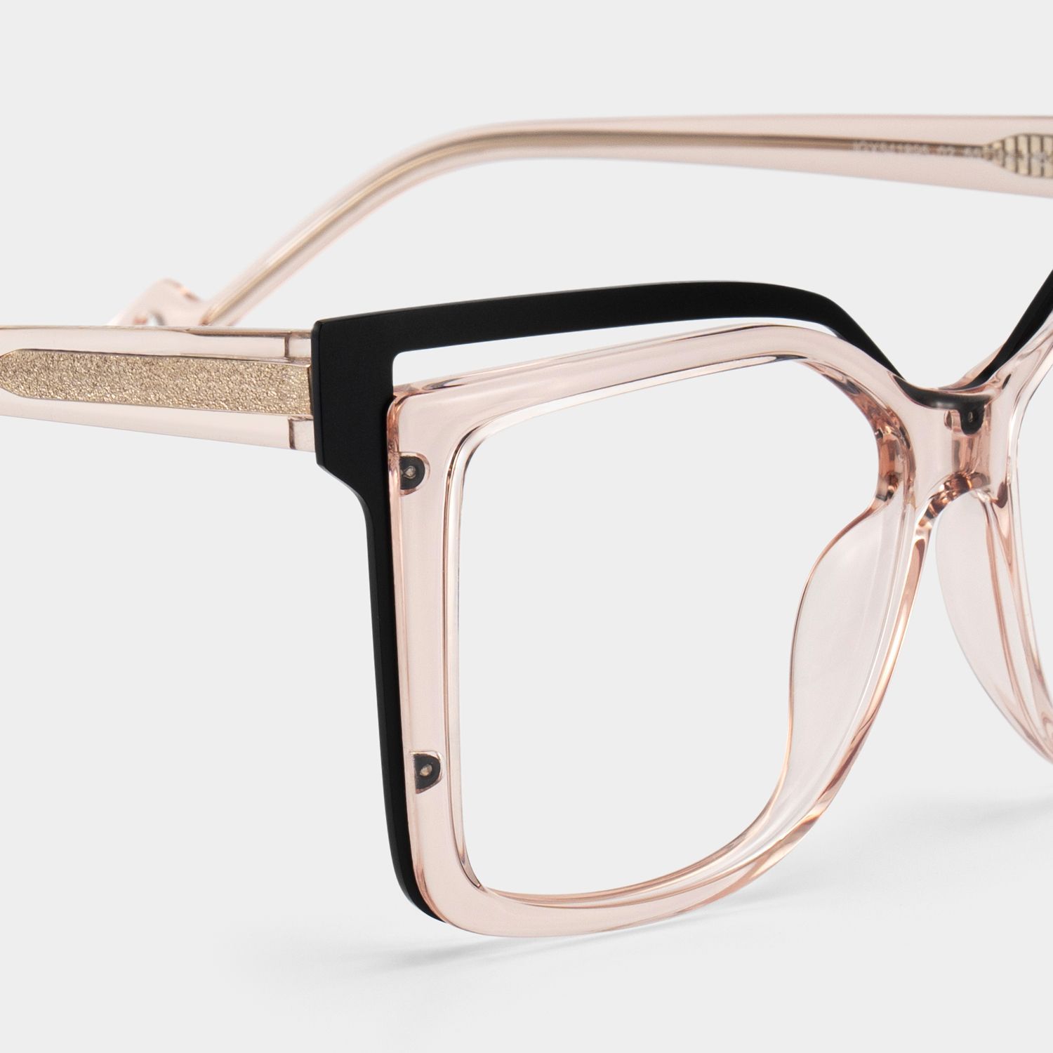 Twolla Square Beige Glasses and Black Edge Frame | ZEELOOL5