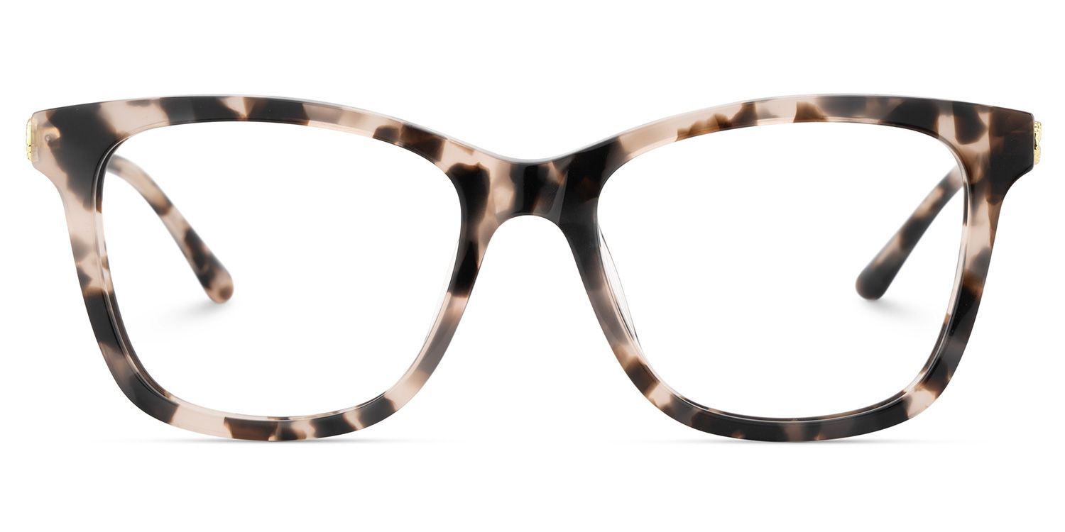 Large Rectangle Eyeglasses With Woven Metal Temples0
