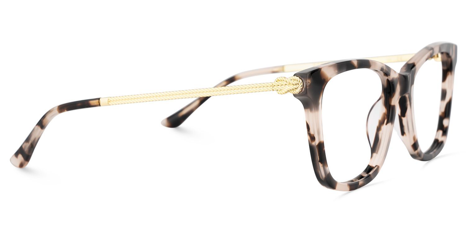 Large Rectangle Eyeglasses With Woven Metal Temples3