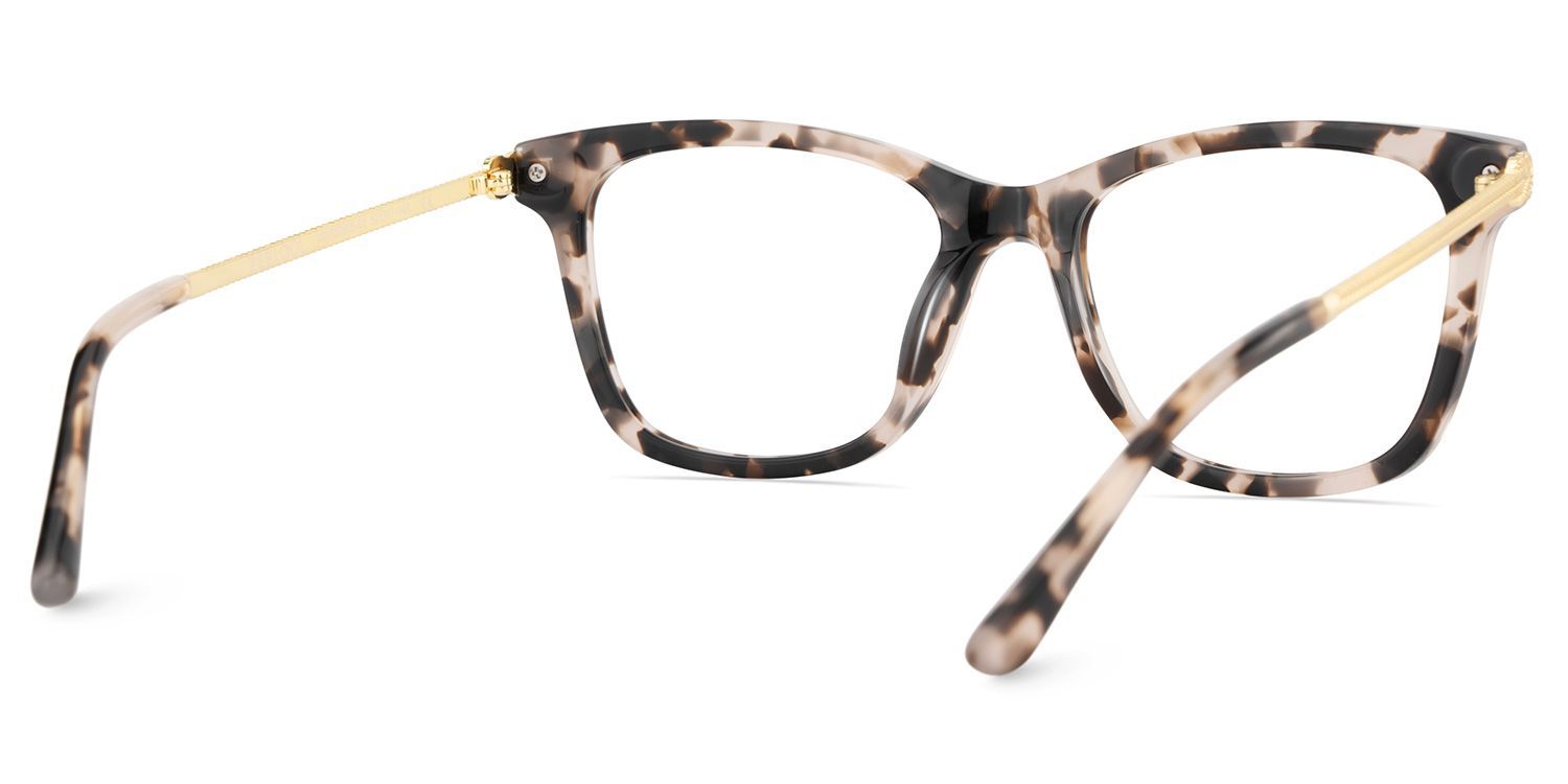 Large Rectangle Eyeglasses With Woven Metal Temples4
