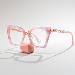 Darlyn Pink Cat eye Glasses0