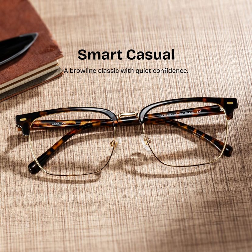 Braidsby Tortoise Browline Glasses