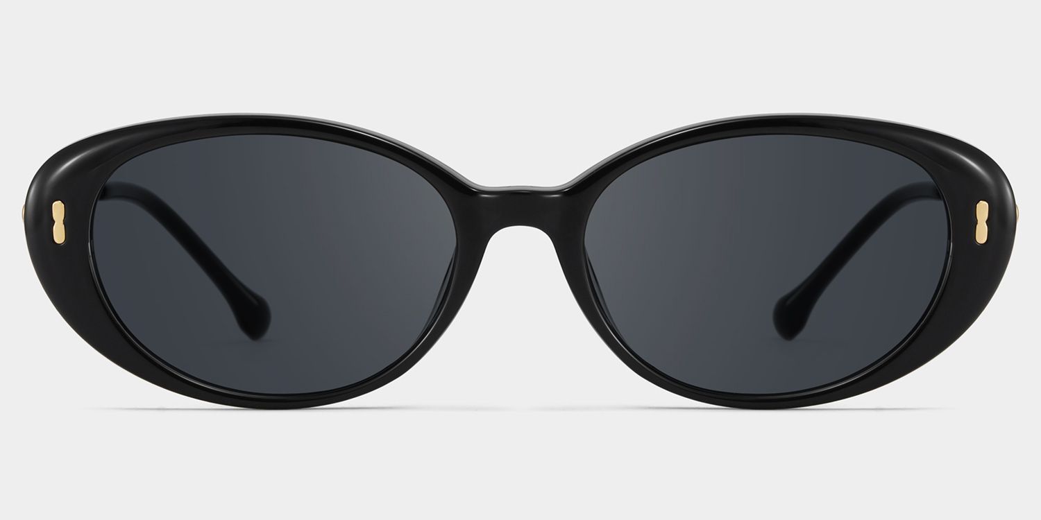Blaire Oval Black Prescription Sunglasses | ZEELOOL0