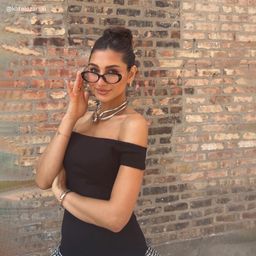 Blaire Black Oval Glasses11