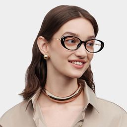 Blaire Black Oval Glasses1