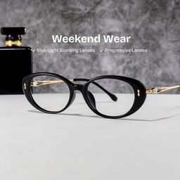 Blaire Black Oval Glasses2