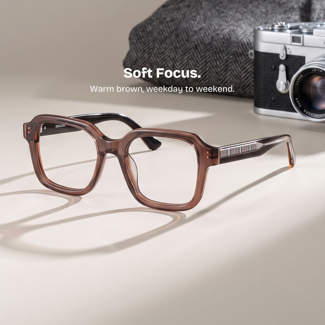 Brown Parker Square Frame Glasses for Women | ZEELOOL0