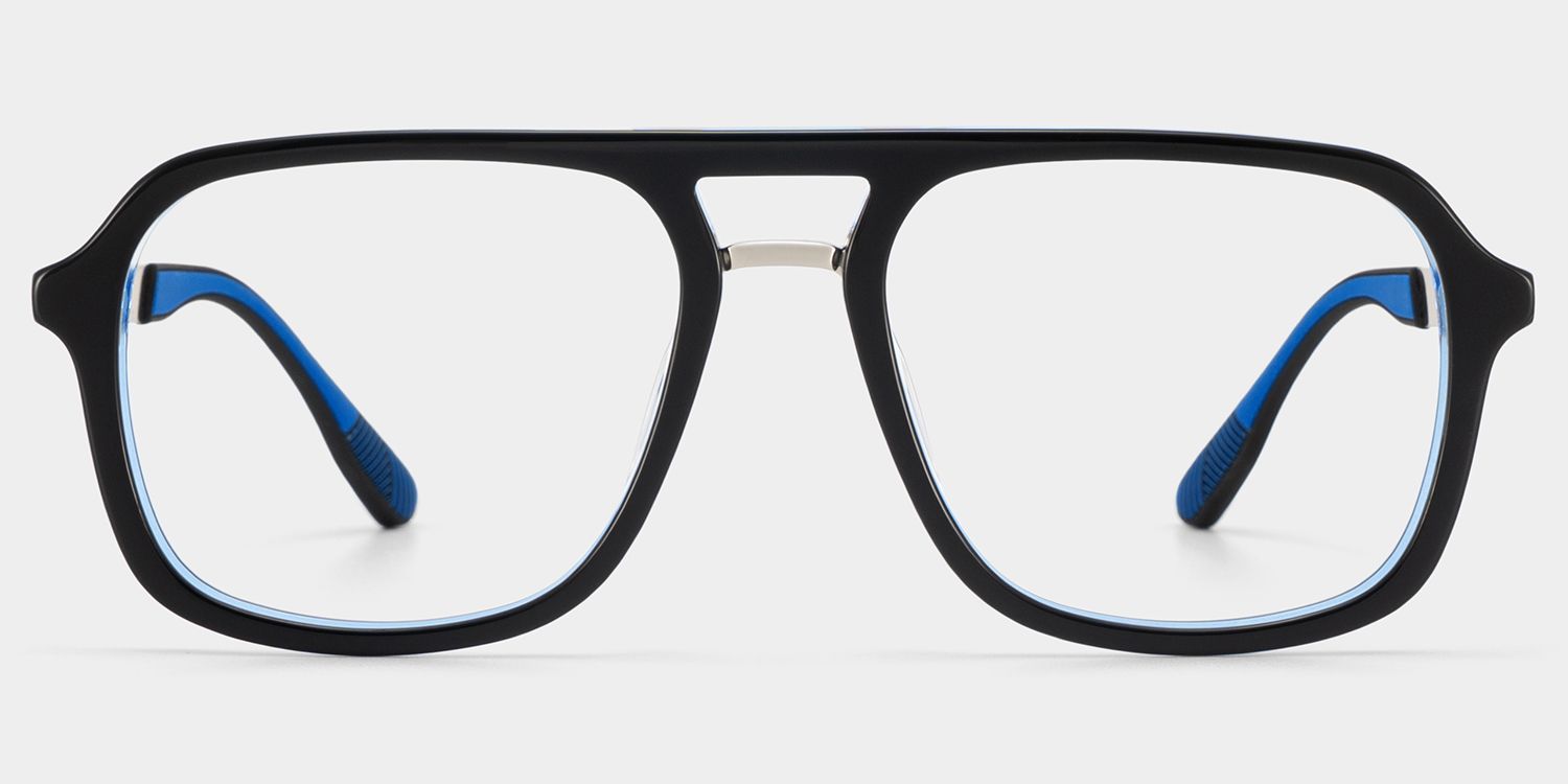 Ryder Blue Aviator Mixed Frame Glasses for unisex | ZEELOOL0