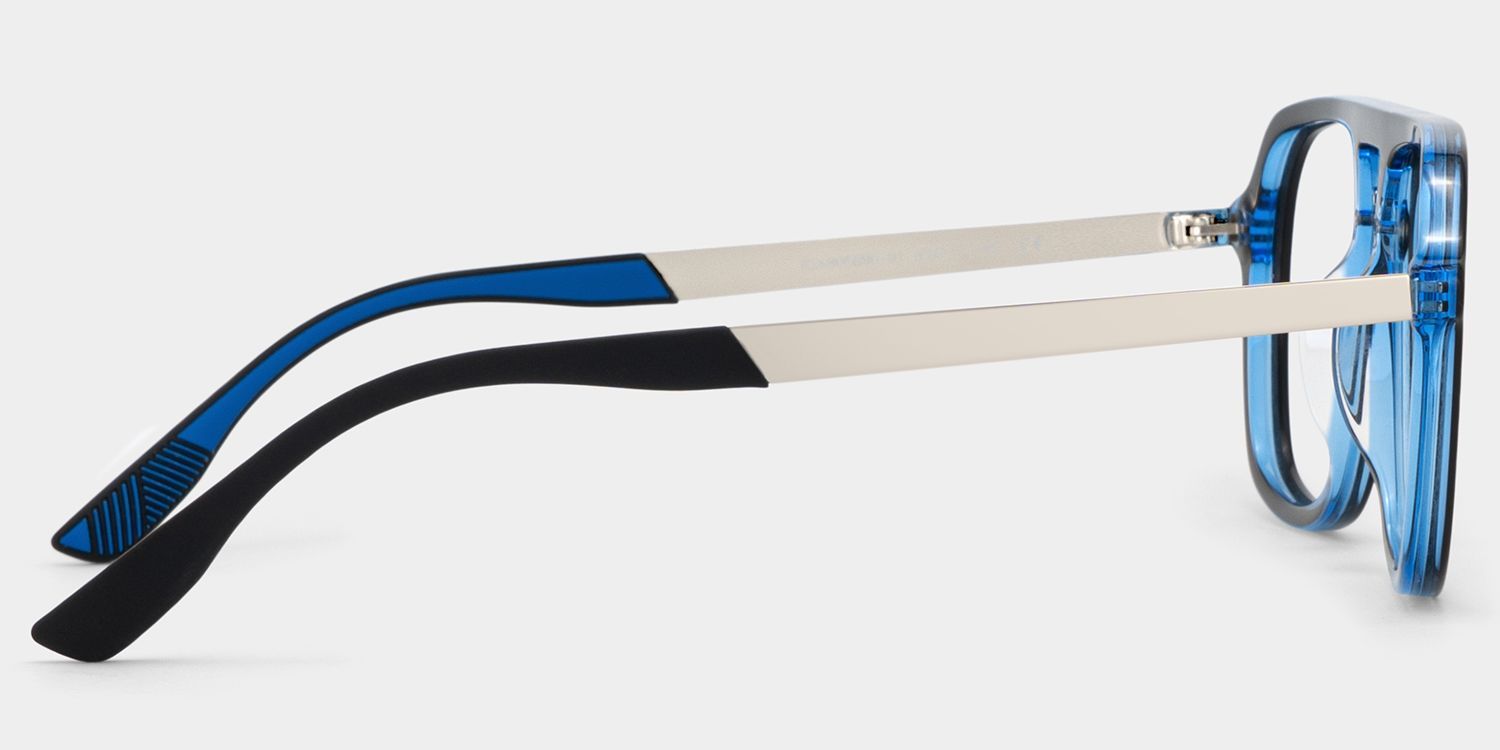 Ryder Blue Aviator Mixed Frame Glasses for unisex | ZEELOOL3