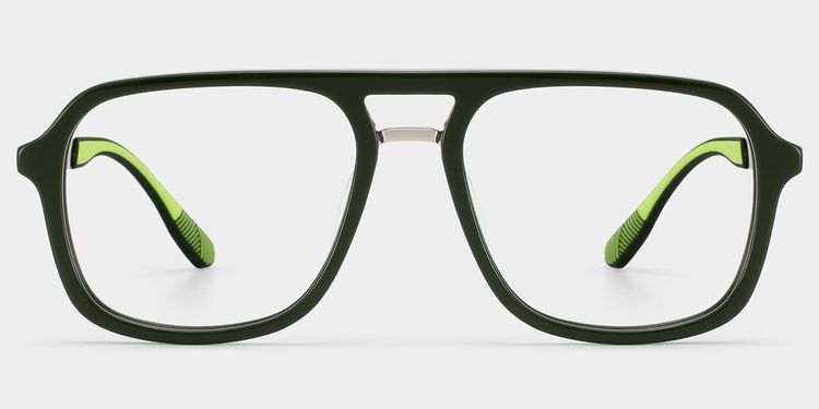 Ryder Green Aviator Glasses