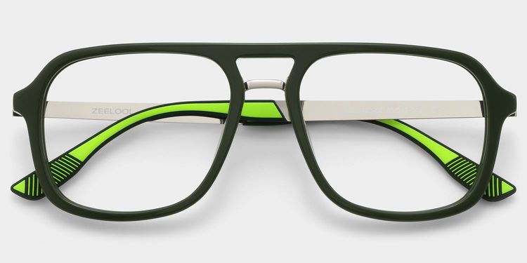 Ryder Green Aviator Glasses