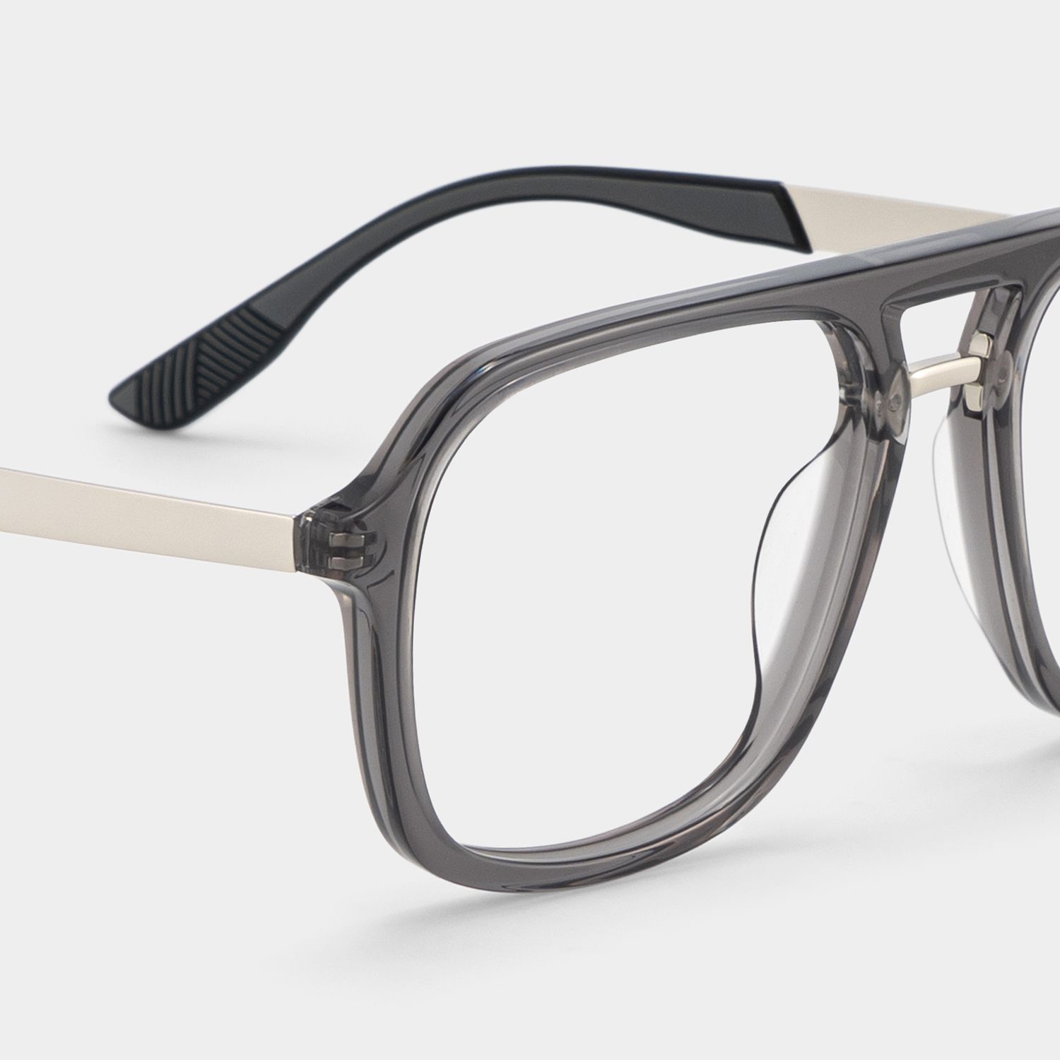 Ryder Black Aviator Mixed Frame Glasses for unisex | ZEELOOL5