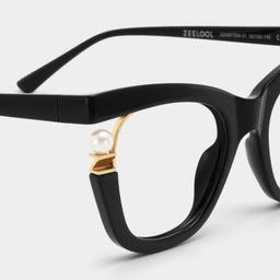 Pearl Black Cat eye Glasses6