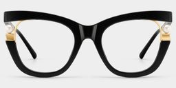 Pearl Black Cat eye Glasses2