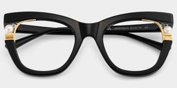 Pearl Black Cat eye Glasses3