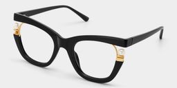 Pearl Black Cat eye Glasses4