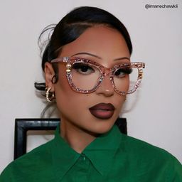 Pearl Pink Cat eye Glasses7
