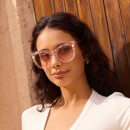 Pearl Pink Cat eye Glasses0