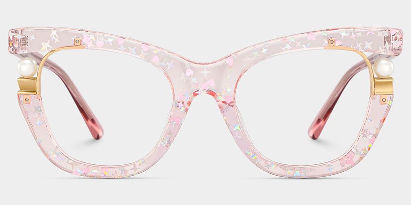 Pearl Pink Cat eye Glasses