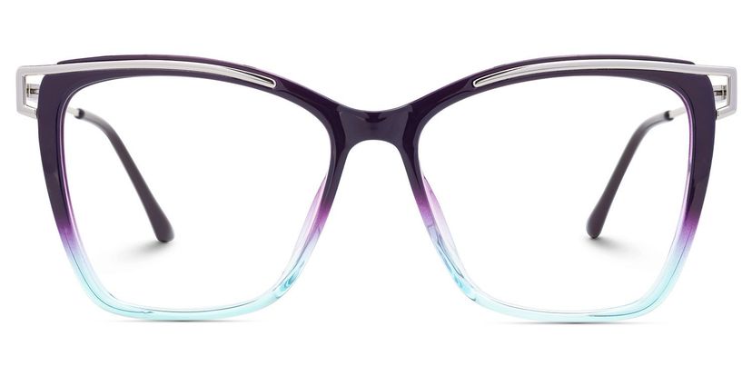 Krystle Purple-Blue Square Glasses