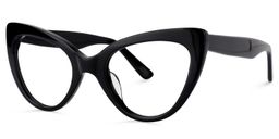 Claudette Black Cat eye Glasses1