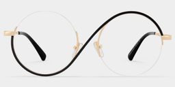 Flozif Black Round Glasses2