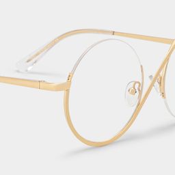 Flozif Gold Round Glasses4