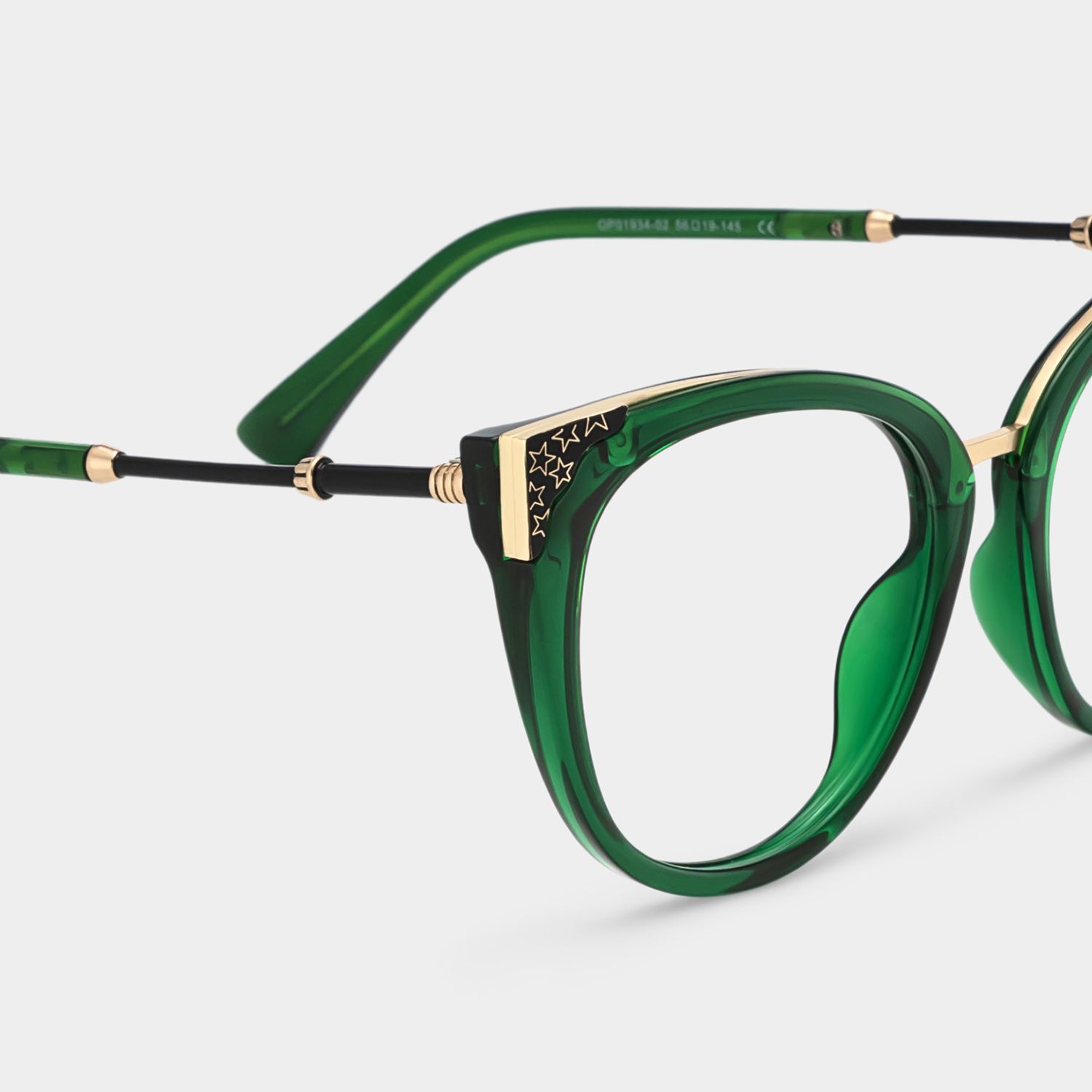 Dalton Cat Eye Dark Green Frame Glasses | Zeelool5