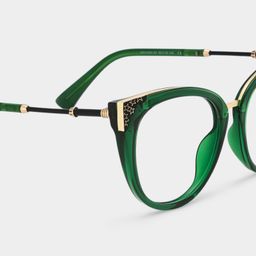 Dalton Dark-Green Cat eye Glasses5