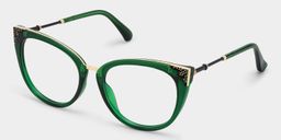 Dalton Dark-Green Cat eye Glasses3