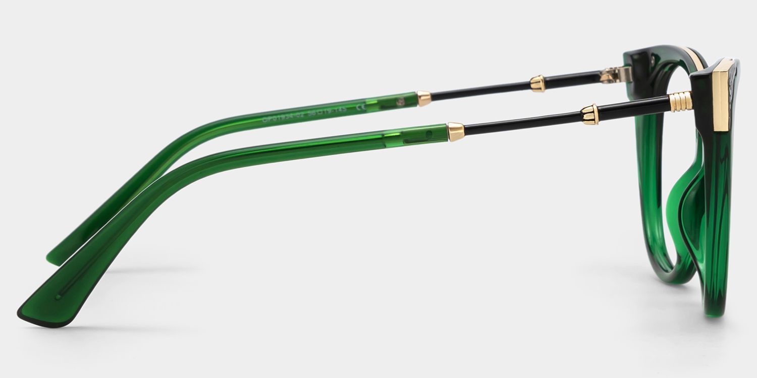 Dalton Cat Eye Dark Green Frame Glasses | Zeelool4
