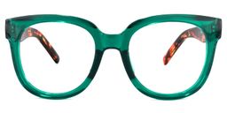 Harrell Dark-Green Square Glasses2