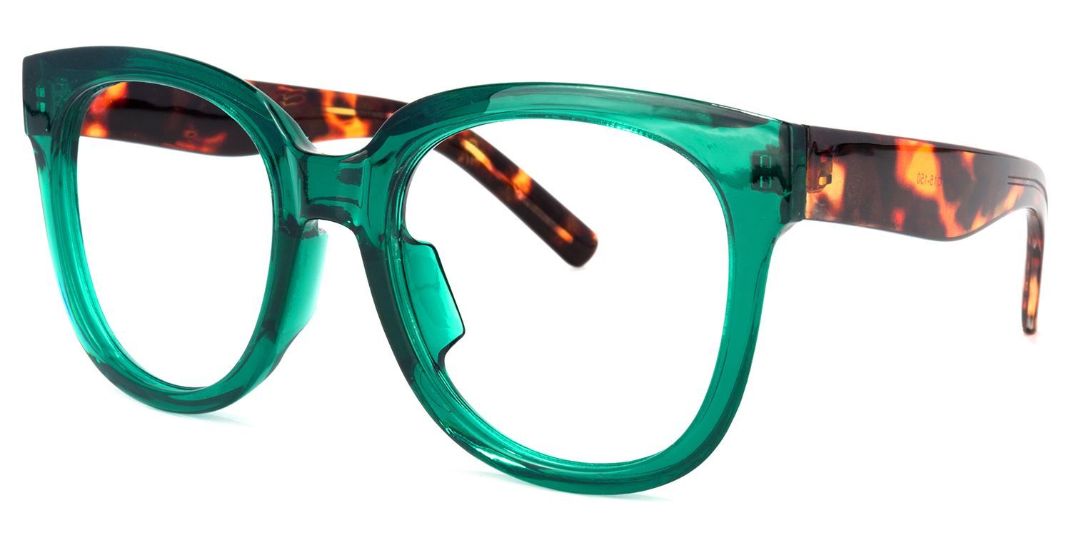 Harrell Square Dark-Green Eyeglass Frames | ZEELOOL3