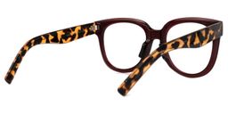 Harrell Dark-Red Square Glasses3