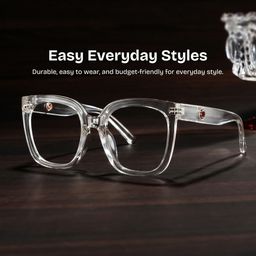 Ebony Clear Square Glasses0