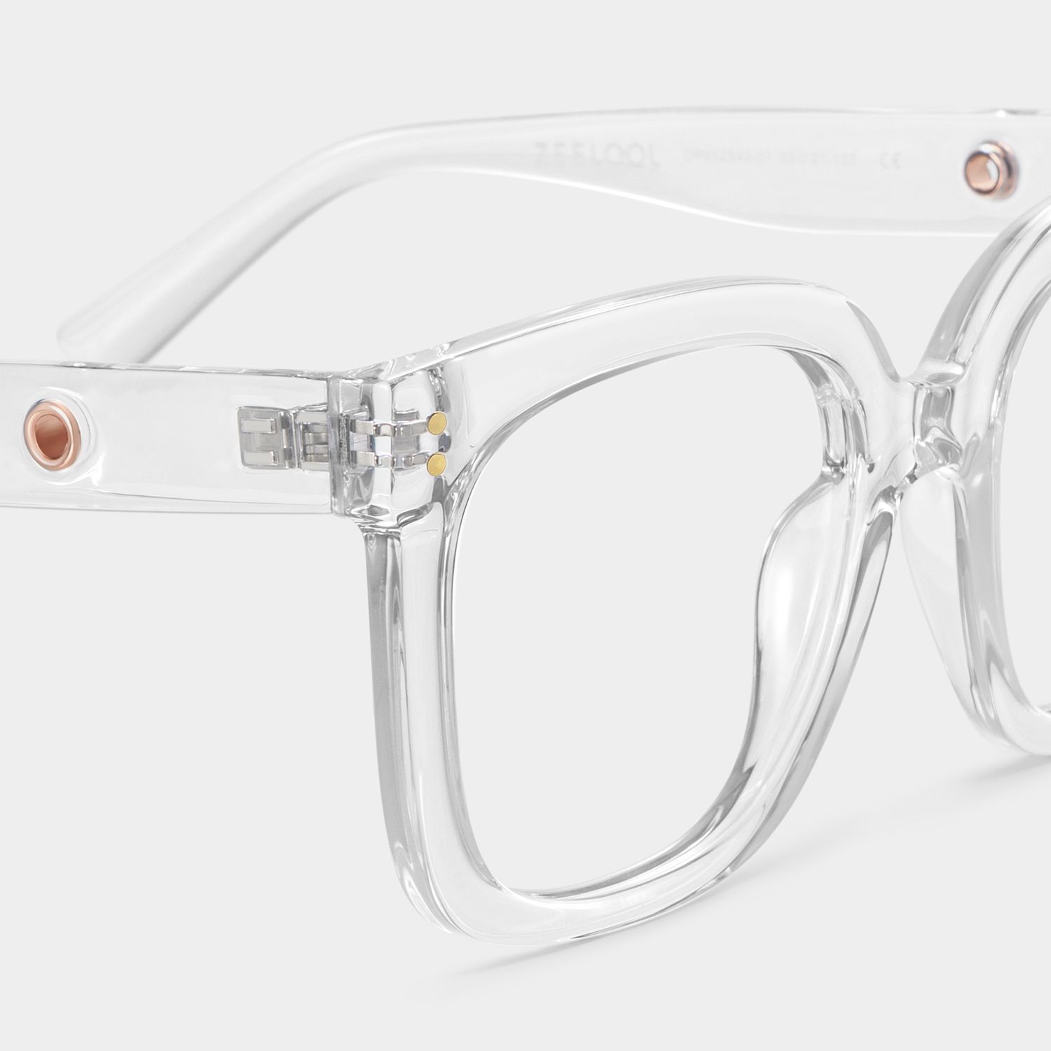 Ebony Square Clear-Frame Glasses | ZEELOOL5