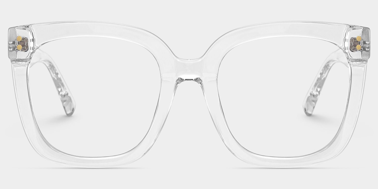 Ebony Square Clear-Frame Glasses | ZEELOOL1