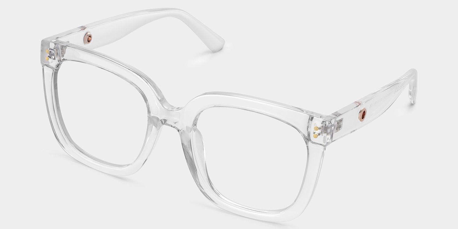 Ebony Square Clear-Frame Glasses | ZEELOOL3